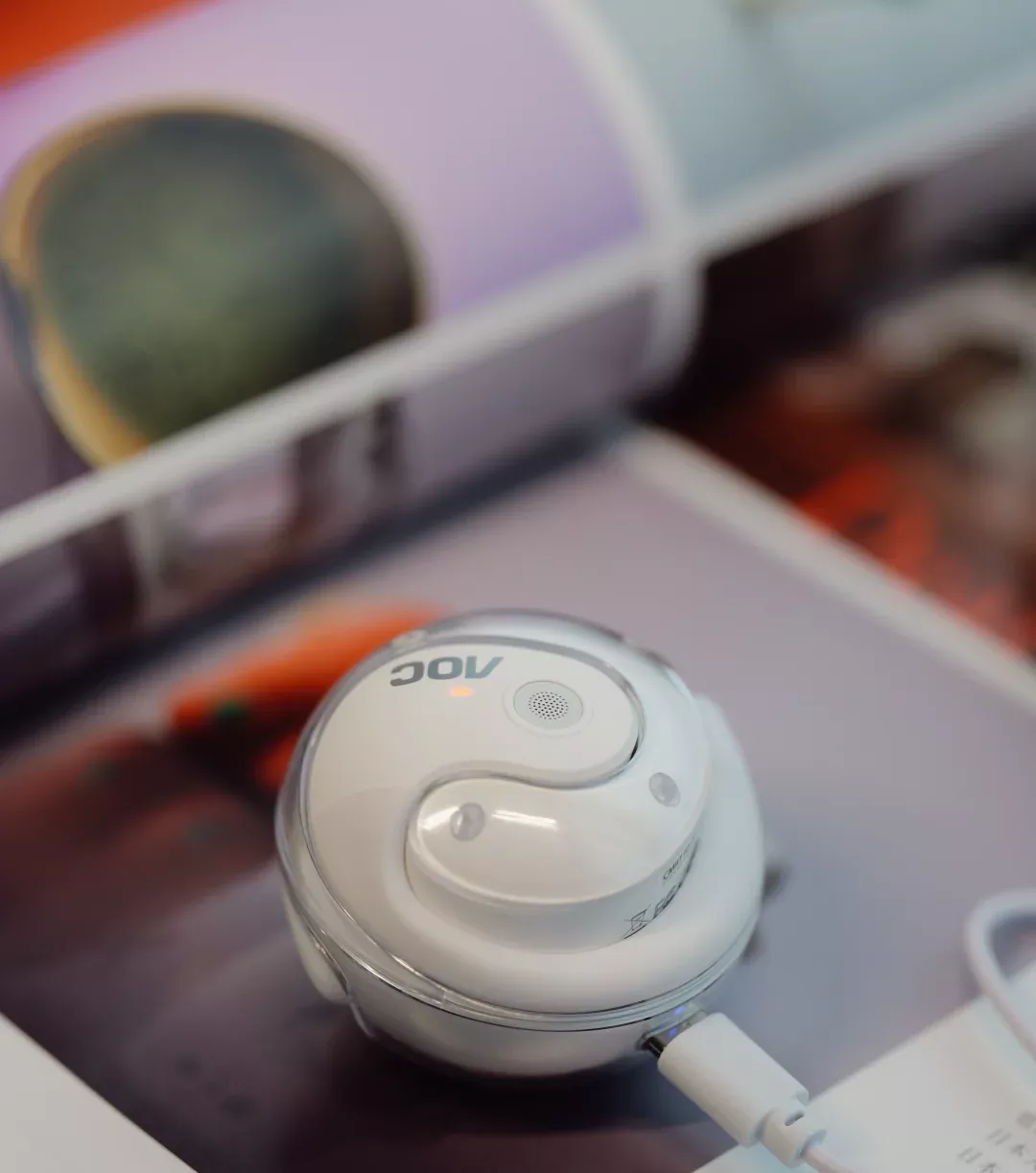 AOC小椰球蓝牙开放式耳机开箱体验 