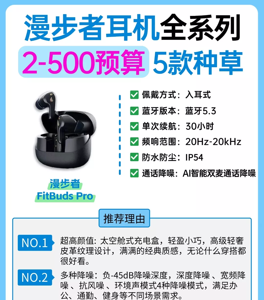 漫步者耳机全系列合集｜漫步者耳机哪款好 